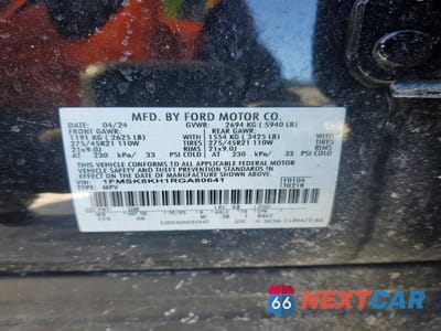 Zdjęcie 13 z 13 samochodu: 2024 FORD EXPLORER ST-LINE VIN:1FMSK8KH1RGA80641 - miniatura