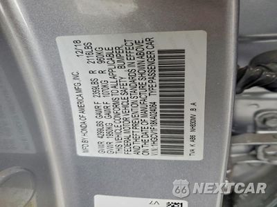 Zdjęcie 12 z 13 samochodu: 2019 HONDA ACCORD LX VIN:1HGCV1F18KA024064 - miniatura