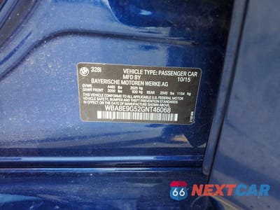 Zdjęcie 12 z 12 samochodu: 2016 BMW 328 I SULEV VIN:WBA8E9G52GNT46068 - miniatura