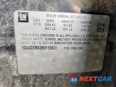 Zdjęcie 13 z 13 samochodu: 2017 CADILLAC ATS VIN:1G6AG5RX0H0116889 - miniatura