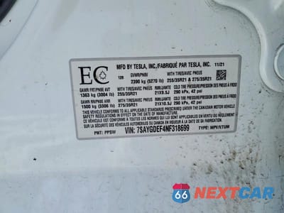 Zdjęcie 12 z 12 samochodu: 2022 TESLA MODEL Y VIN:7SAYGDEF4NF318699 - miniatura