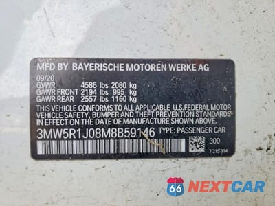 Zdjęcie 12 z 12 samochodu: 2021 BMW 330I VIN:3MW5R1J08M8B59146 - miniatura