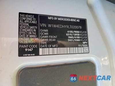 Zdjęcie 13 z 13 samochodu: 2020 MERCEDES BENZ SPRINTER 2500 DELIVERY VAN VIN:W1W4EDHY9LT020078 - miniatura