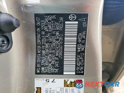 Zdjęcie 12 z 12 samochodu: 2007 TOYOTA PRIUS VIN:JTDKB20U077673812 - miniatura