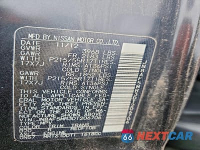 Zdjęcie 12 z 13 samochodu: 2013 NISSAN JUKE S VIN:JN8AF5MR3DT206706 - miniatura