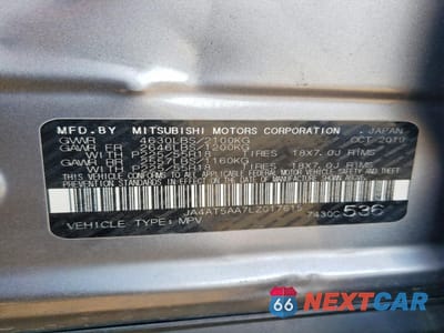 Zdjęcie 13 z 13 samochodu: 2020 MITSUBISHI ECLIPSE CROSS SE VIN:JA4AT5AA7LZ017615 - miniatura