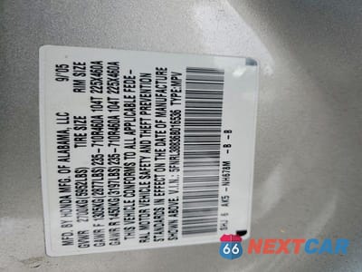 Zdjęcie 13 z 13 samochodu: 2006 HONDA ODYSSEY TOURING VIN:5FNRL38836B016536 - miniatura