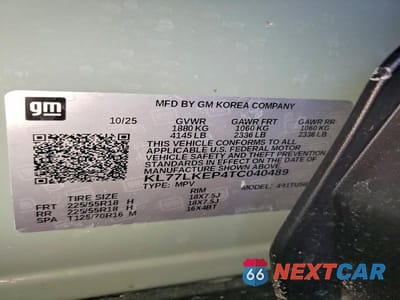 Zdjęcie 12 z 12 samochodu: 2026 CHEVROLET TRAX ACTIV VIN:KL77LKEP4TC040489 - miniatura