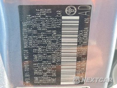 Zdjęcie 13 z 13 samochodu: 2005 TOYOTA COROLLA MATRIX XR VIN:2T1KR32E35C377248 - miniatura