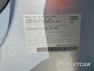Zdjęcie 13 z 14 samochodu: 2015 AUDI Q5 PREMIUM PLUS VIN:WA1LFAFP3FA092207 - miniatura