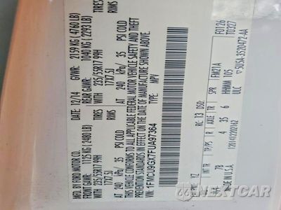 Zdjęcie 14 z 14 samochodu: 2015 FORD ESCAPE SE VIN:1FMCU9GX7FUA97364 - miniatura