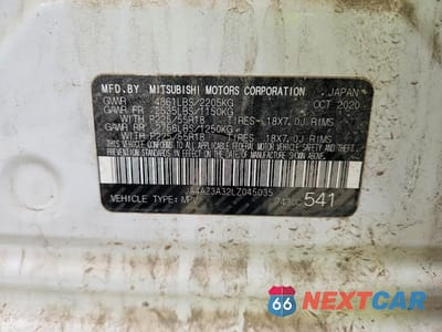 Zdjęcie 12 z 12 samochodu: 2020 MITSUBISHI OUTLANDER SE VIN:JA4AZ3A32LZ045035 - miniatura