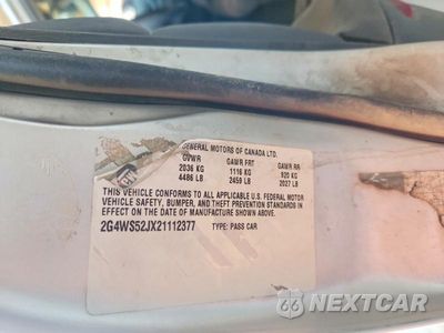 Zdjęcie 12 z 12 samochodu: 2002 BUICK CENTURY CUSTOM VIN:2G4WS52JX21112377 - miniatura