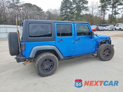 Trzecie zdjęcie samochodu z tyłu: 2015 JEEP WRANGLER UNLIMITED SPORT VIN:1C4BJWDG2FL648785 - miniatura