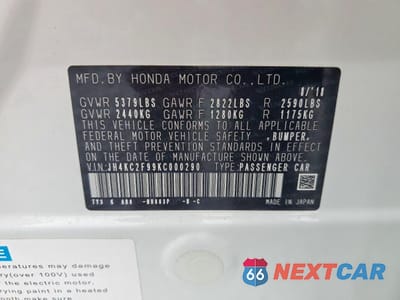 Zdjęcie 12 z 12 samochodu: 2019 ACURA RLX SPORT HYBRID ADVANCE VIN:JH4KC2F99KC000290 - miniatura