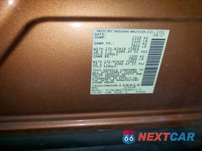 Zdjęcie 14 z 14 samochodu: 2017 NISSAN MURANO SL VIN:5N1AZ2MG1HN158919 - miniatura