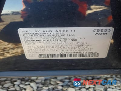 Zdjęcie 14 z 14 samochodu: 2012 AUDI Q5 PREMIUM PLUS VIN:WA1DKAFP2CA026615 - miniatura