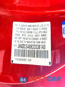 Zdjęcie 13 z 13 samochodu: 2002 ACURA RSX VIN:JH4DC54892C038140 - miniatura