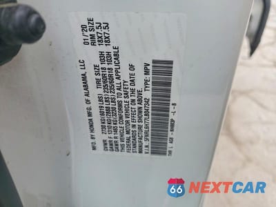 Zdjęcie 13 z 13 samochodu: 2020 HONDA ODYSSEY EXL VIN:5FNRL6H77LB047342 - miniatura