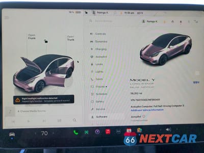 Zdjęcie 9 z 12 samochodu: 2022 TESLA MODEL Y VIN:7SAYGDEE2NF560401 - miniatura