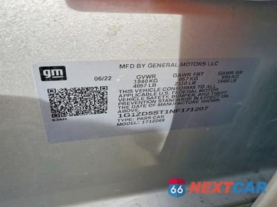 Zdjęcie 12 z 12 samochodu: 2022 CHEVROLET MALIBU LT VIN:1G1ZD5ST1NF171207 - miniatura