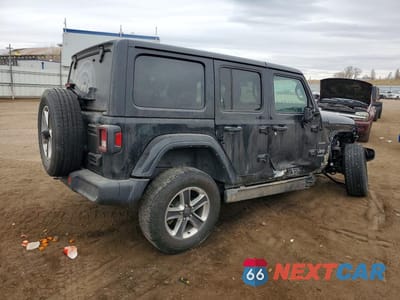 Trzecie zdjęcie samochodu z tyłu: 2022 JEEP WRANGLER UNLIMITED SAHARA VIN:1C4HJXEN3NW187638 - miniatura