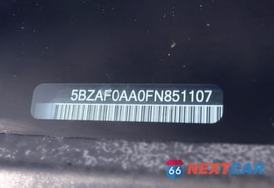 Zdjęcie 10 z 10 samochodu: 2015 NISSAN NV 3500 HD SL VIN:5BZAF0AA0FN851107 - miniatura