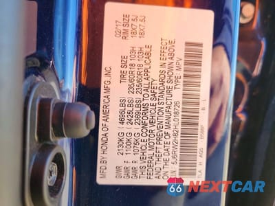 Zdjęcie 13 z 13 samochodu: 2017 HONDA CR-V EXL VIN:5J6RW2H82HL018726 - miniatura