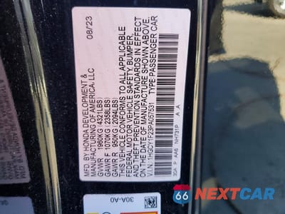 Zdjęcie 12 z 12 samochodu: 2023 HONDA ACCORD LX VIN:1HGCY1F23PA057531 - miniatura