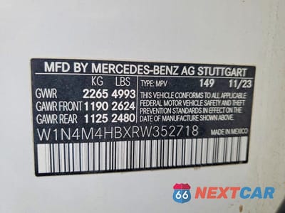 Zdjęcie 14 z 14 samochodu: 2024 MERCEDES-BENZ GLB 250 4MATIC VIN:W1N4M4HBXRW352718 - miniatura