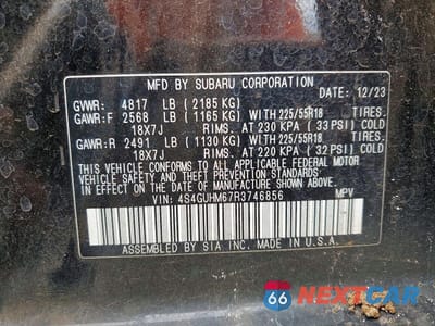 Zdjęcie 13 z 13 samochodu: 2024 SUBARU CROSSTREK LIMITED VIN:4S4GUHM67R3746856 - miniatura