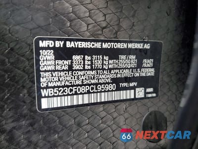 Zdjęcie 13 z 13 samochodu: 2023 BMW IX XDRIVE50 VIN:WB523CF08PCL95980 - miniatura