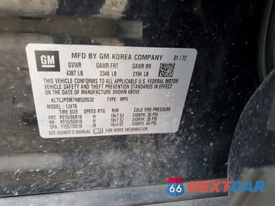 Zdjęcie 13 z 13 samochodu: 2022 CHEVROLET TRAX 1LT VIN:KL7CJPSM7NB520532 - miniatura