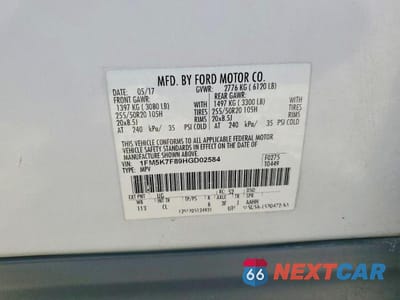 Zdjęcie 14 z 14 samochodu: 2017 FORD EXPLORER LIMITED VIN:1FM5K7F89HGD02584 - miniatura