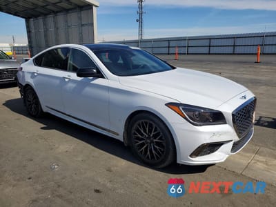 Czwarte zdjęcie samochodu z boku: 2018 GENESIS G80 3.3T SPORT VIN:KMHGN4JB1JU222835 - miniatura