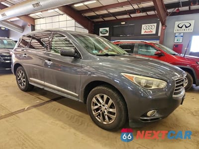 Czwarte zdjęcie samochodu z boku: 2013 INFINITI JX35 BASE VIN:5N1AL0MM6DC331187 - miniatura