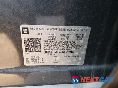 Zdjęcie 13 z 14 samochodu: 2019 GMC TERRAIN SLE VIN:3GKALMEV8KL219466 - miniatura