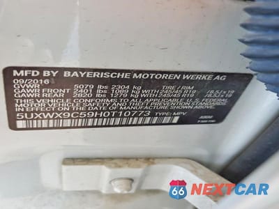 Zdjęcie 13 z 13 samochodu: 2017 BMW X3 XDRIVE28I VIN:5UXWX9C59H0T10773 - miniatura