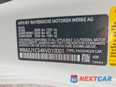 Zdjęcie 13 z 13 samochodu: 2019 BMW 230I VIN:WBA2J1C54KVD10001 - miniatura