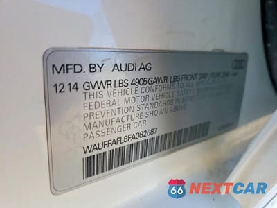 Zdjęcie 12 z 12 samochodu: 2015 AUDI A4 PREMIUM PLUS VIN:WAUFFAFL8FA082687 - miniatura