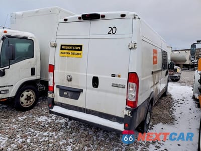 Trzecie zdjęcie samochodu z tyłu: 2023 RAM PROMASTER 3500 DELIVERY VAN VIN:3C6MRVJG9PE507987 - miniatura