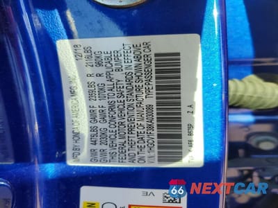 Zdjęcie 13 z 13 samochodu: 2019 HONDA ACCORD SPORT VIN:1HGCV1F38KA030089 - miniatura