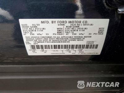 Zdjęcie 14 z 14 samochodu: 2022 FORD EXPLORER XLT VIN:1FMSK7DH4NGB55835 - miniatura