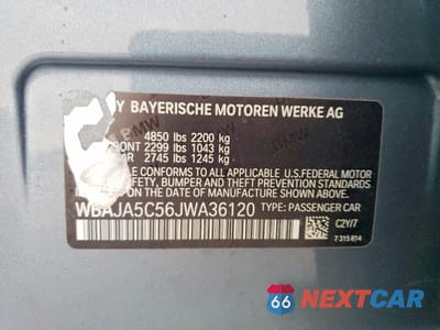 Zdjęcie 12 z 12 samochodu: 2018 BMW 530 I VIN:WBAJA5C56JWA36120 - miniatura