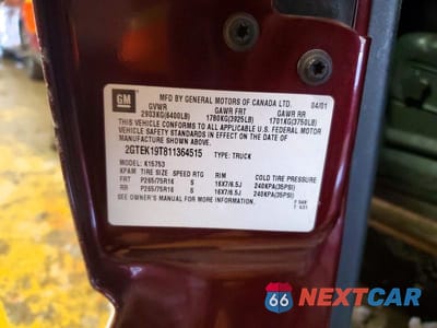 Zdjęcie 12 z 12 samochodu: 2001 GMC NEW SIERRA K1500 VIN:2GTEK19T811364515 - miniatura