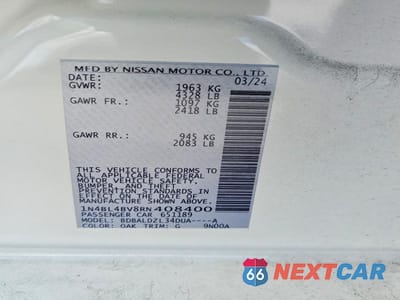 Zdjęcie 12 z 12 samochodu: 2024 NISSAN ALTIMA 2.5 S VIN:1N4BL4BV8RN408400 - miniatura
