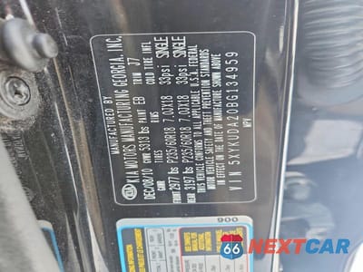 Zdjęcie 13 z 13 samochodu: 2011 KIA SORENTO VIN:5XYKUDA20BG134959 - miniatura