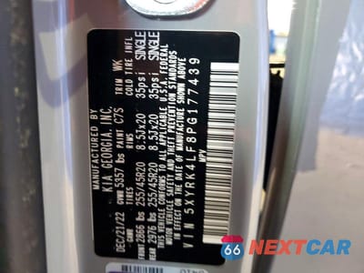 Zdjęcie 13 z 13 samochodu: 2023 KIA SORENTO SX VIN:5XYRK4LF8PG177439 - miniatura