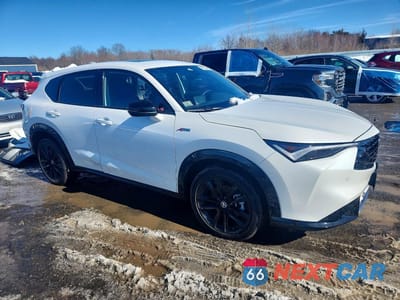 Czwarte zdjęcie samochodu z boku: 2025 ACURA ADX A-SPEC ADVANCE VIN:3HDSA2H75SM715714 - miniatura