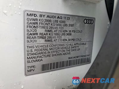 Zdjęcie 13 z 13 samochodu: 2024 AUDI Q7 PREMIUM VIN:WA1ACBF77RD007667 - miniatura